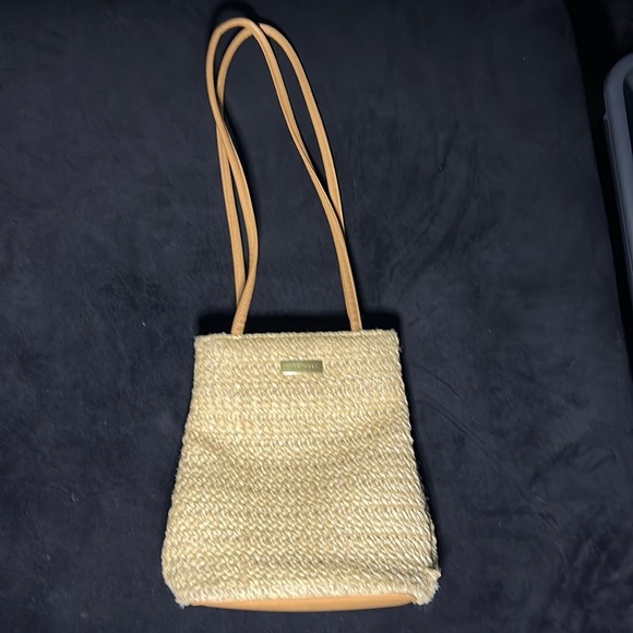 Used Vintage Nine West Tan Weaved Bag - Picture 1 of 5